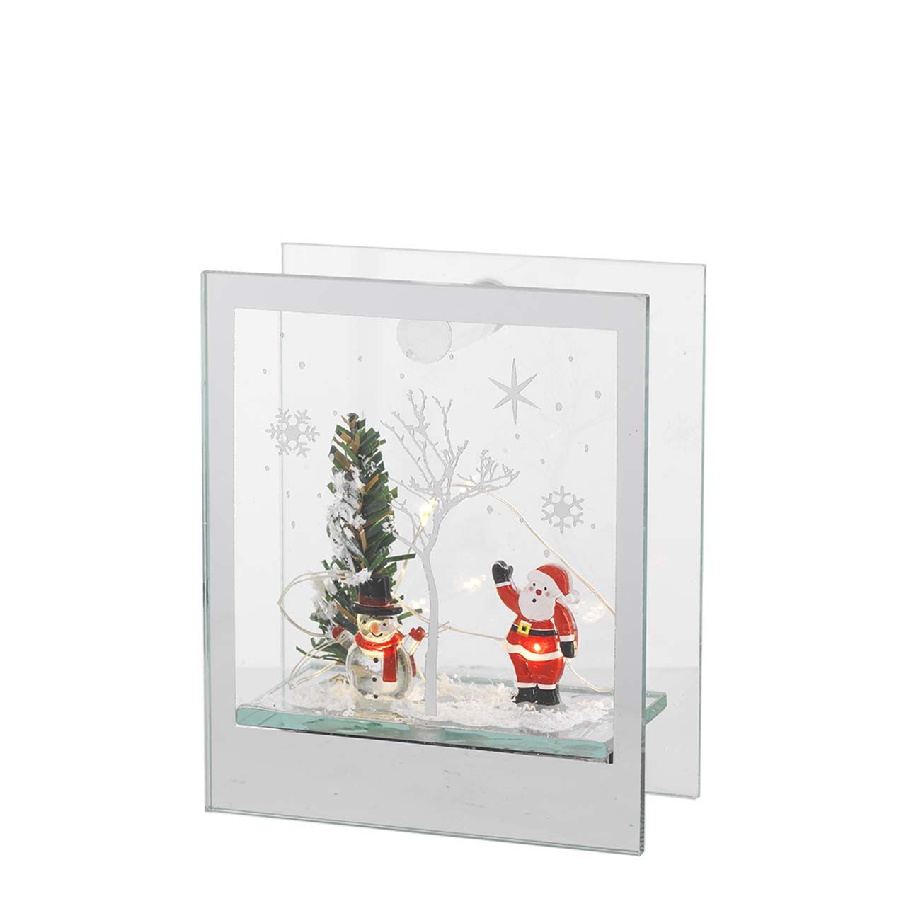VETRINETTA NATALIZIA CON LED Quadrata 10x5x12